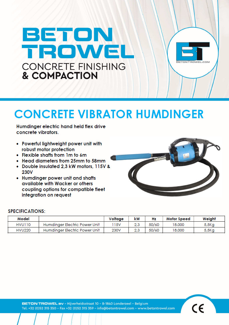 Humdinger Concrete Vibrator